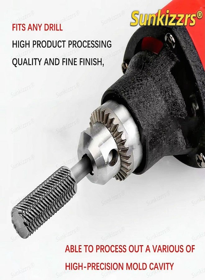 Sunkizzrs® 5-Pcs HSS Metal File Burr Drill Bit Set -Metal Working Rasps 6mm (1/4") Round Shank -High Speed Steel Rotary File Rasps for Deburring, Grinding, Shaping & Rust Removal - Image 5